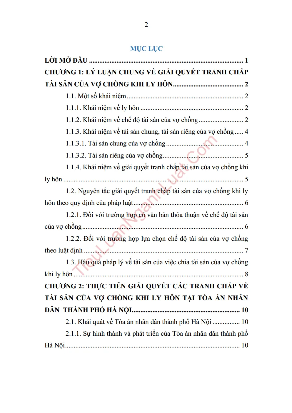 b0436 thuc tien giai quyet cac tranh chap ve tai san cua vo chong khi ly hon tai toa an anh muc luc 01