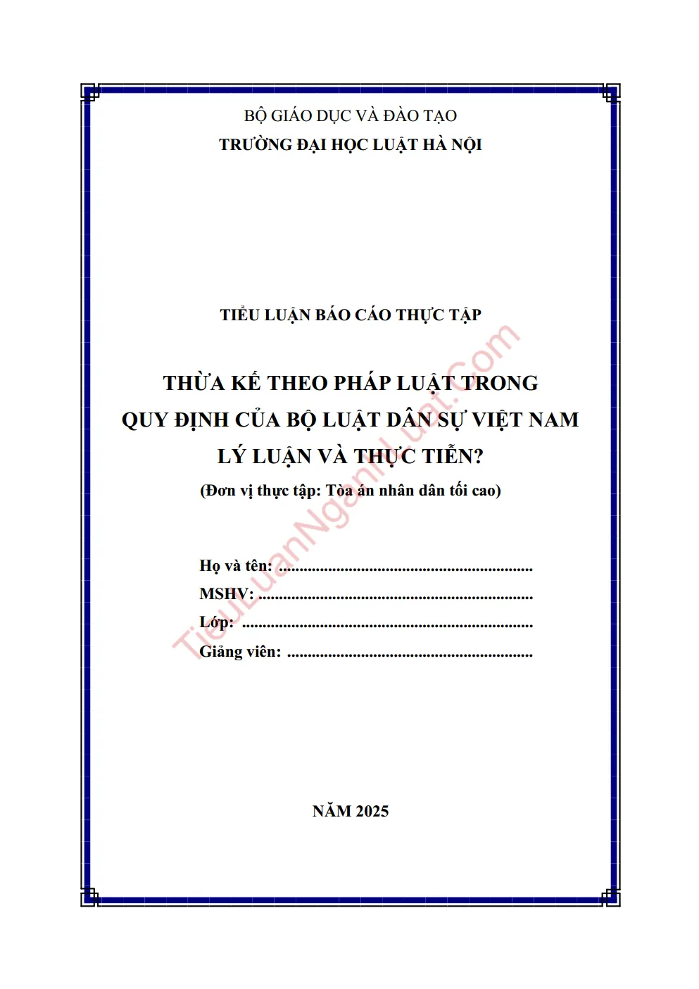 b0788 thua ke theo phap luat trong quy dinh cua bo luat dan su viet nam anh bia