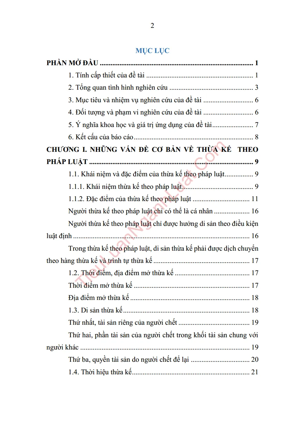 b0788 thua ke theo phap luat trong quy dinh cua bo luat dan su viet nam anh muc luc 01