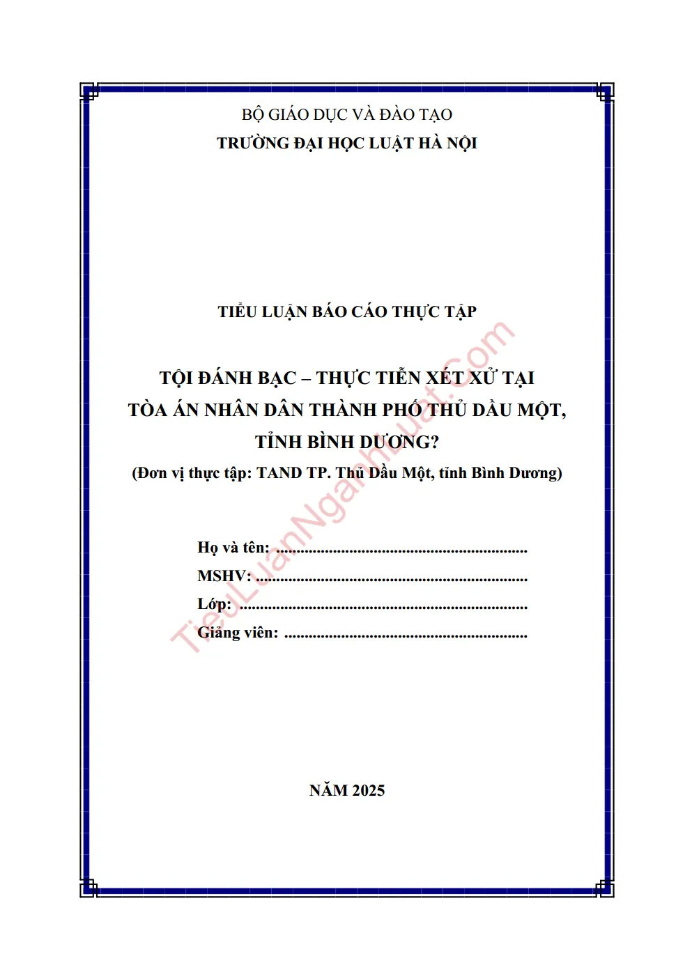 b0790 toi danh bac tu thuc tien xet xu tai toa an nhan dan thanh pho thu dau mot tinh binh duong anh bia