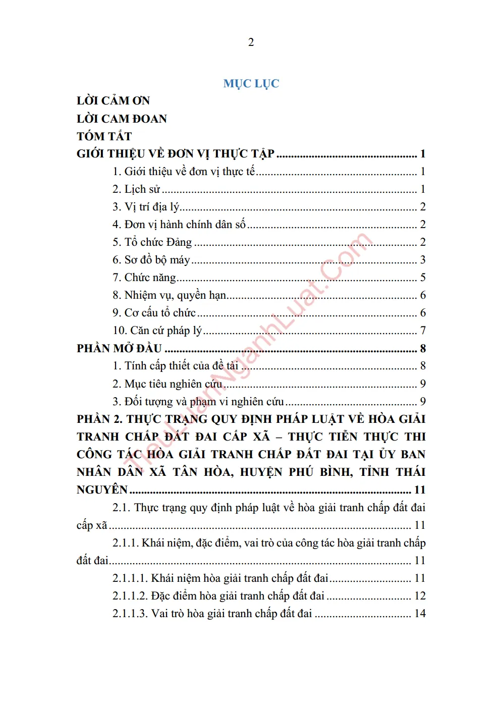 b0794 phap luat ve hoa giai tranh chap dat dai cap xa anh muc luc 01