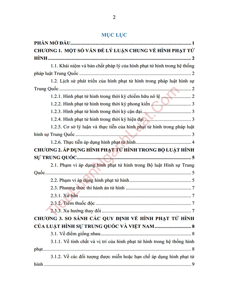 b0968 tieu luan hinh phat tu hinh trong blhs trung quoc va kinh nghiem cho viet nam anh muc luc 01