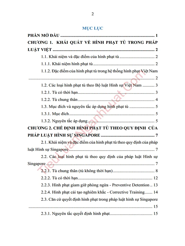 b0970 tieu luan che dinh hinh phat tu doi voi ca nhan pham toi theo phap luat singapore va kinh nghiem cho viet nam anh muc luc 01