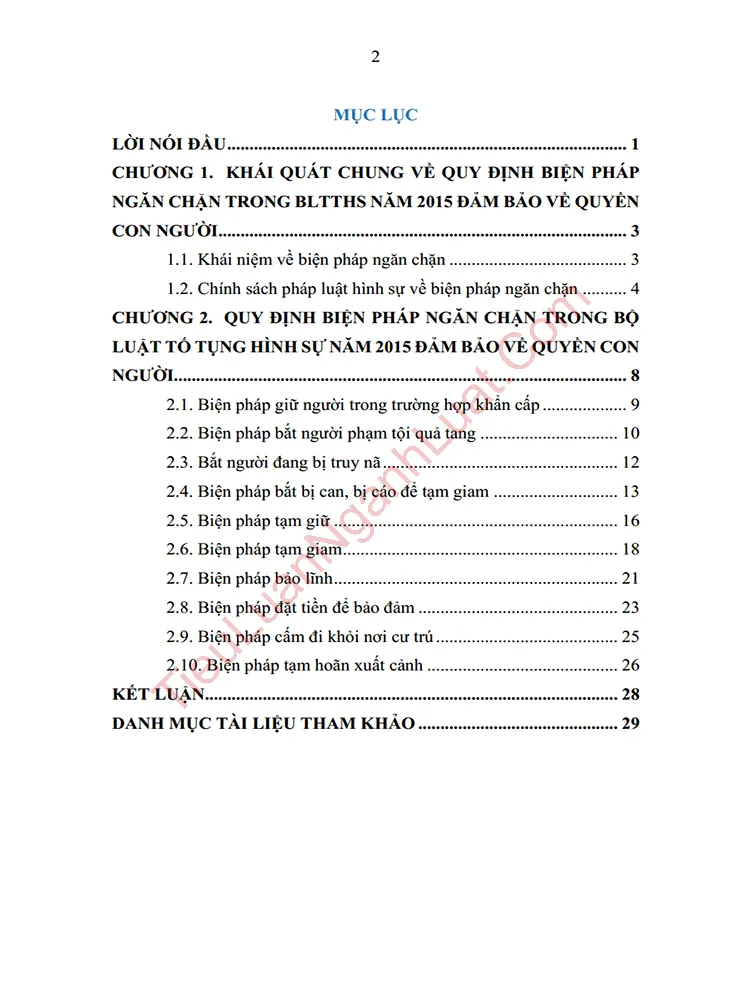 b0982 tieu luan chung minh cac quy dinh bao dam quyen con nguoi trong ap dung bien phap ngan chan anh muc luc 01