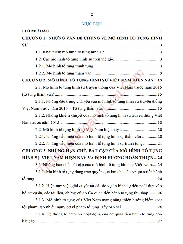 b0990 tieu luan nhung han che trong mo hinh to tung hinh su viet nam hien nay va dinh huong hoan thien anh muc luc 01