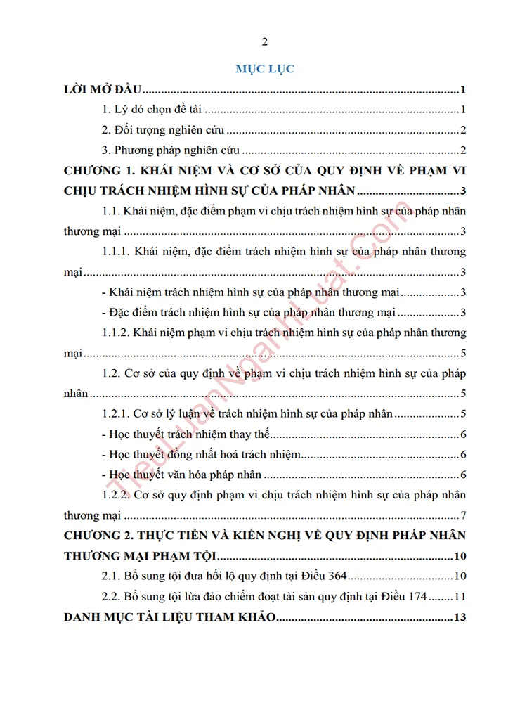 b0993 tieu luan pham vi chiu trach nhiem hinh su cua phap nhan thuong mai pham toi anh muc luc 01