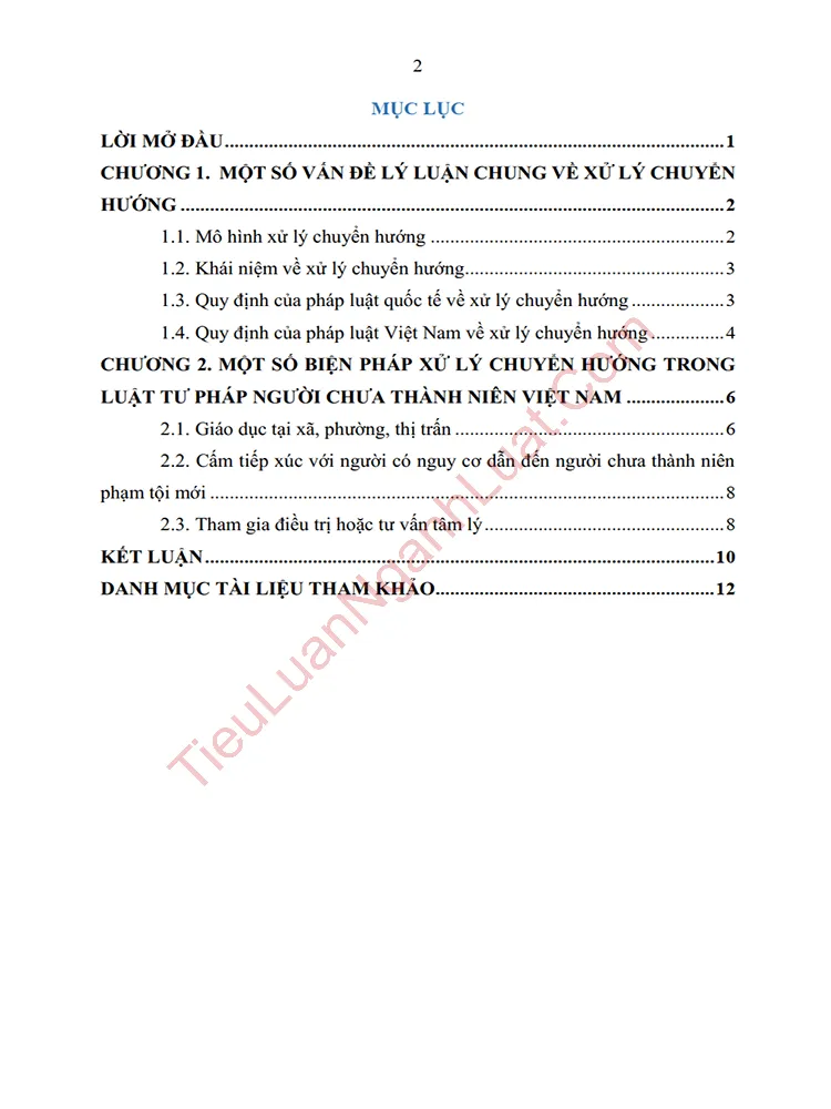 b0999 tieu luan mot so bien phap xu ly chuyen huong nguoi chua thanh nien pham toi anh muc luc 01