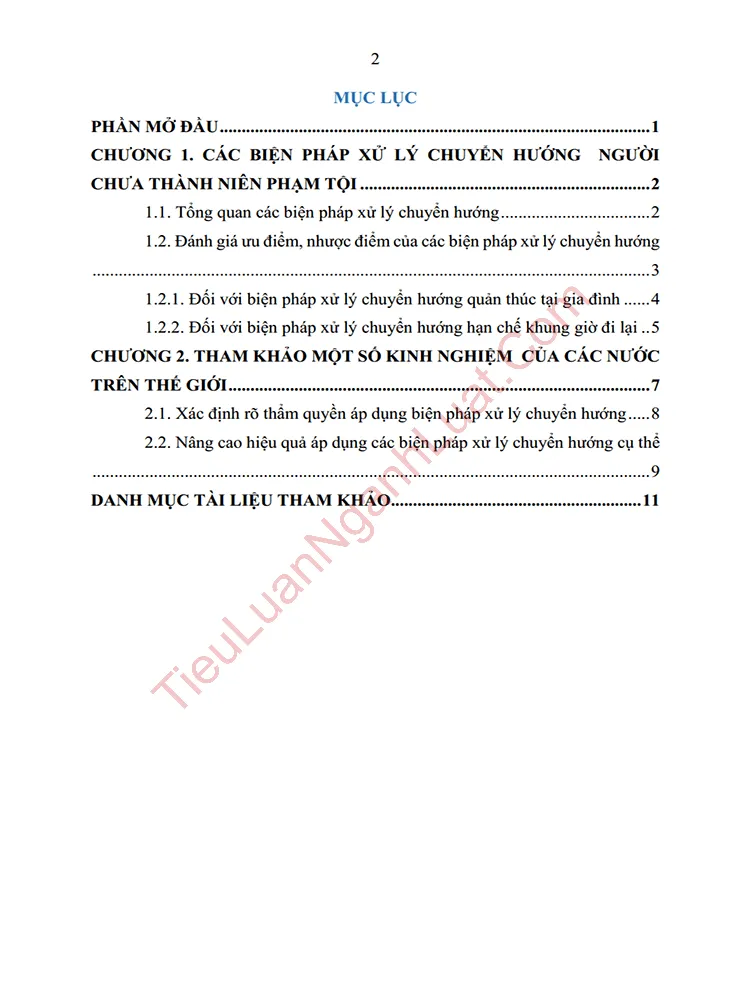 b1010 tieu luan bien phap xu ly chuyen huong tham khao kinh nghiem cua mot so nuoc tren the gioi anh muc luc 01