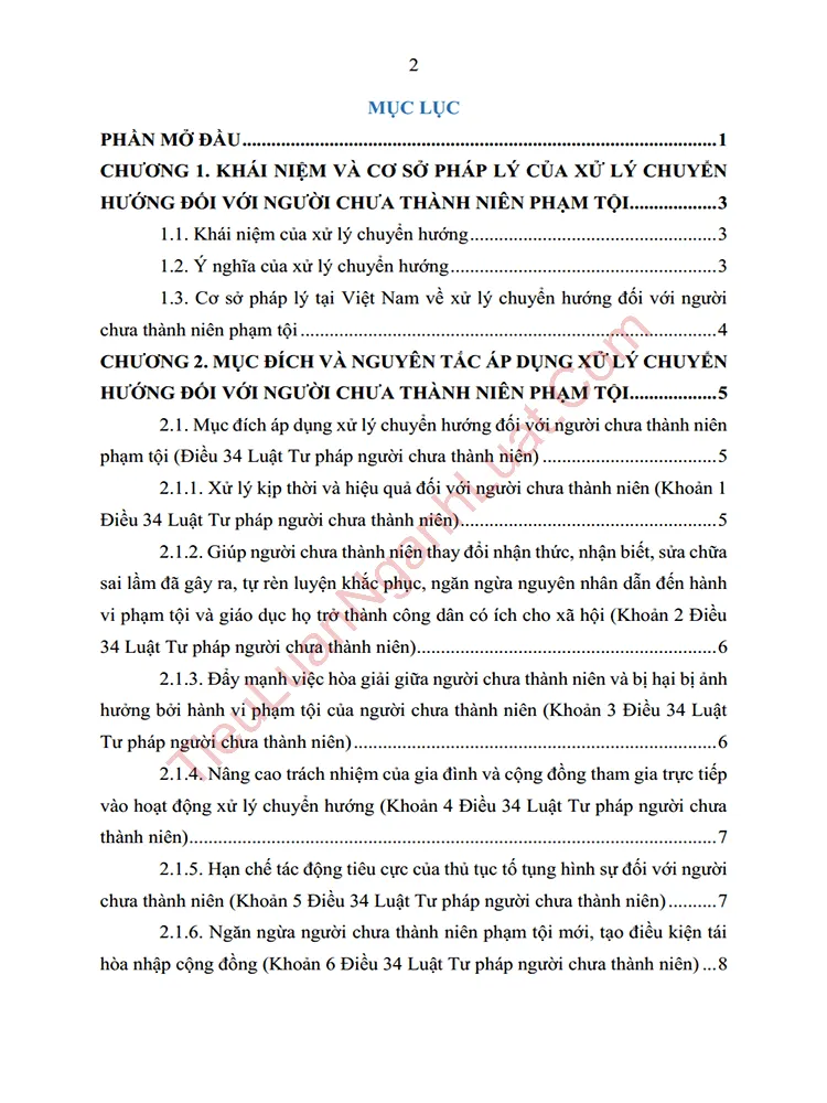 b1012 tieu luan muc dich va nguyen tac ap dung xu ly chuyen huong mot so kho khan vuong mac va giai phap hoan thien anh muc luc 01