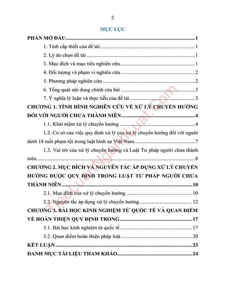 b1020 tieu luan muc dich va nguyen tac ap dung bien phap xu ly chuyen huong mot so bat cap va kien nghi hoan thien anh muc luc 01