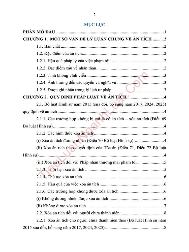b1024 tieu luan quy dinh ve an tich trong blhs va ltpnctn mot so kien nghi hoan thien anh muc luc 01