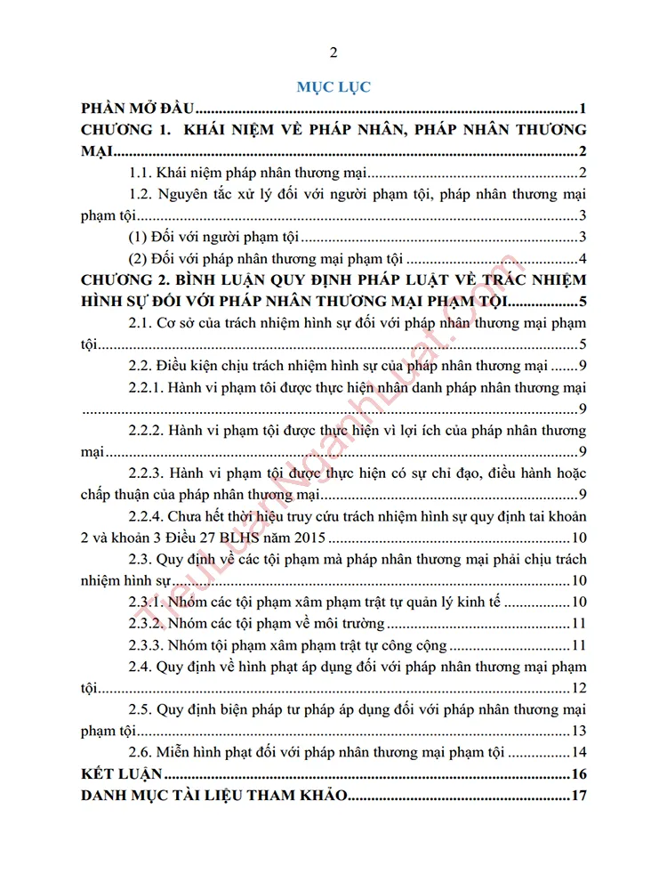 b1026 tieu luan phap luat ve trach nhiem hinh su doi voi phap nhan thuong mai pham toi mot so giai phap hoan thien 2 anh muc luc 01