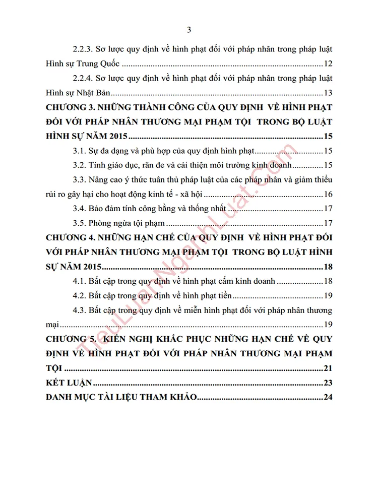 b1028 tieu luan uu diem va han che cua quy dinh ve hinh phat doi voi phap nhan thuong mai pham toi anh muc luc 02