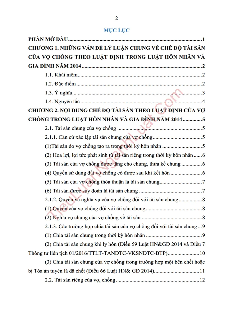 b1045 tieu luan phap luat ve che do tai san cua vo chong theo luat hngd 2014 anh muc luc 01