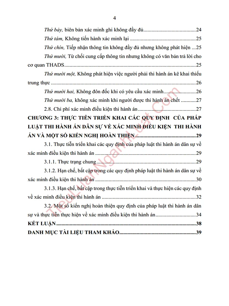 b1048 tieu luan xac minh dieu kien thi hanh an dan su thuc tien trien khai va mot so kien nghi hoan thien anh muc luc 03
