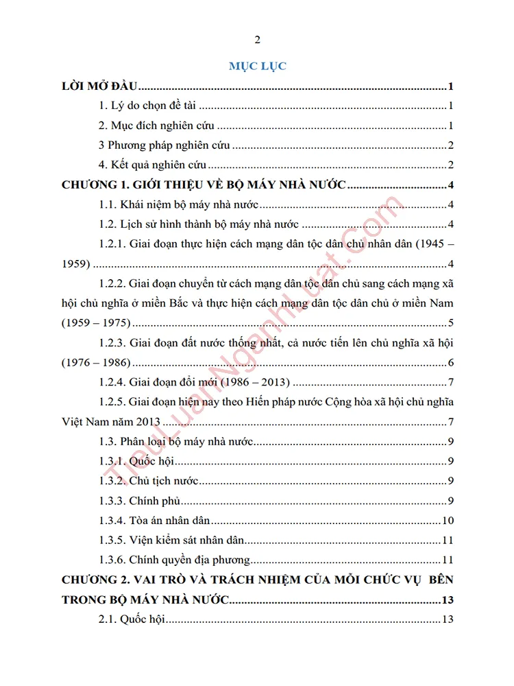 b1061 tieu luan khai quat bo may nha nuoc cong hoa xa hoi chu nghia viet nam anh muc luc 01