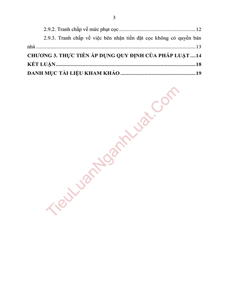 b1063 tieu luan dat coc trong hop dong mua ban nha o mot so kho khan vuong mac va kien nghi hoan thien anh muc luc 02
