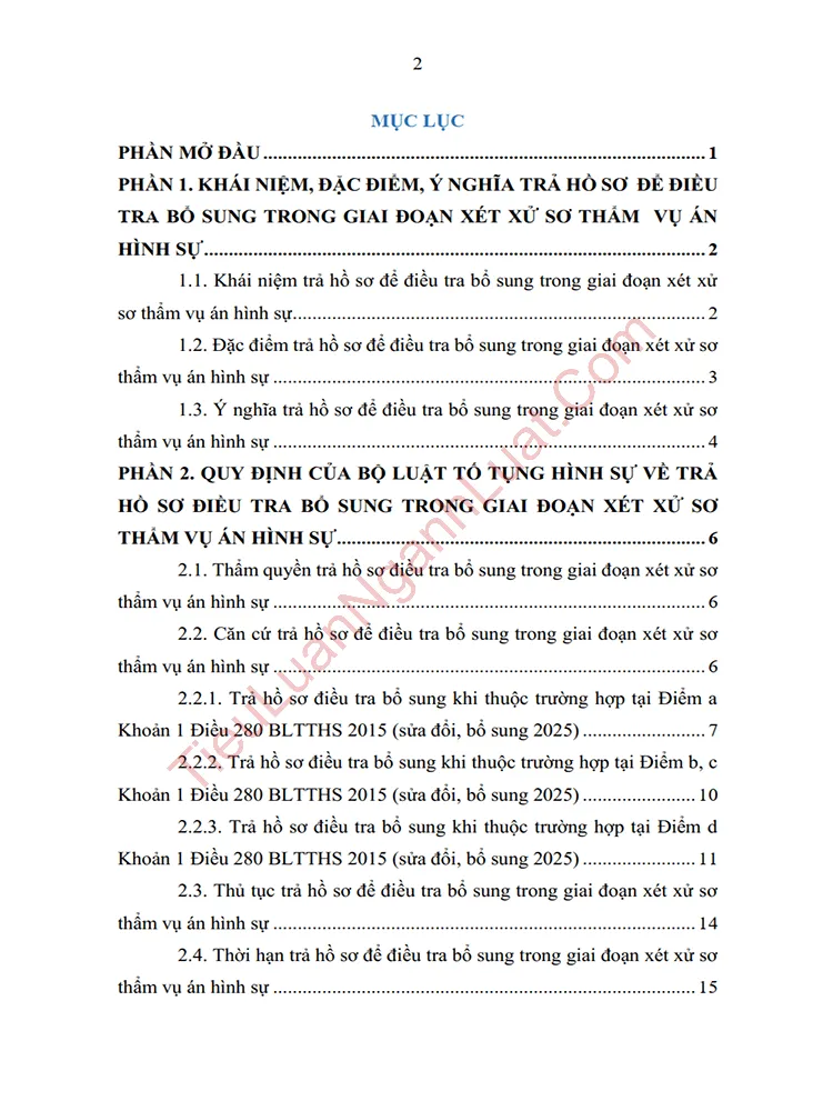 b1074 tieu luan phap luat ve tra ho so dieu tra bo sung trong giai doan xet xu so tham vu an hinh su anh muc luc 01