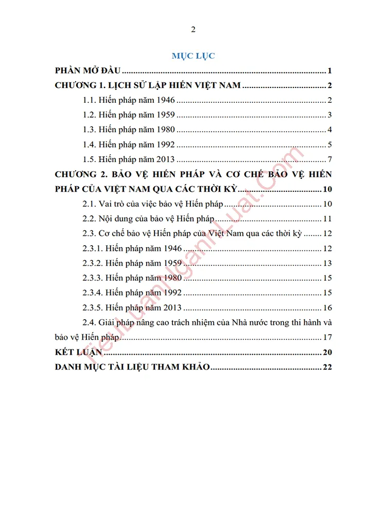 b1082 tieu luan lich su lap hien cua viet nam va cac co che bao ve hien phap cua viet nam anh muc luc 01