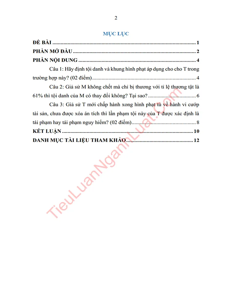 b1114 bai tap luat hinh su anh MUC LUC 01