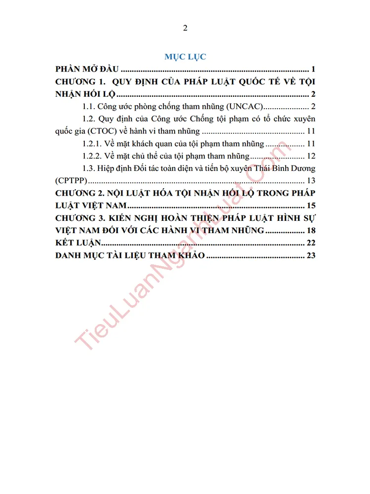 b0962 tieu luan toi nhan hoi lo trong luat hinh su quoc te va so sanh voi phap luat hinh su viet nam anh muc luc 01